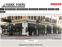 Tablet Screenshot of fabricformsawnings.com